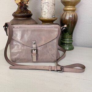 Patricia Nash Taupe Leather Shoulder/Cross Body Bag-GUC